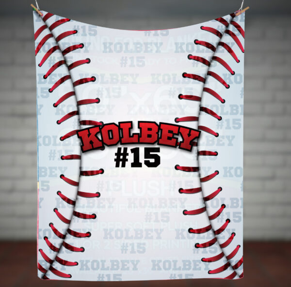 Baseball Name Blanket